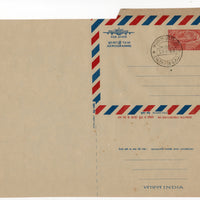 India 1966 65p Aircraft Postal Stationery Aerogramme MINT # 10398