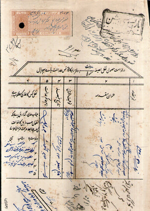 India Fiscal Bhopal State 1As Court Fee Type 10 KM 101 on Document # 10495A