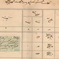 India Fiscal Bhopal State 8As Court Fee Type 10 KM 106 on Document # 10496D