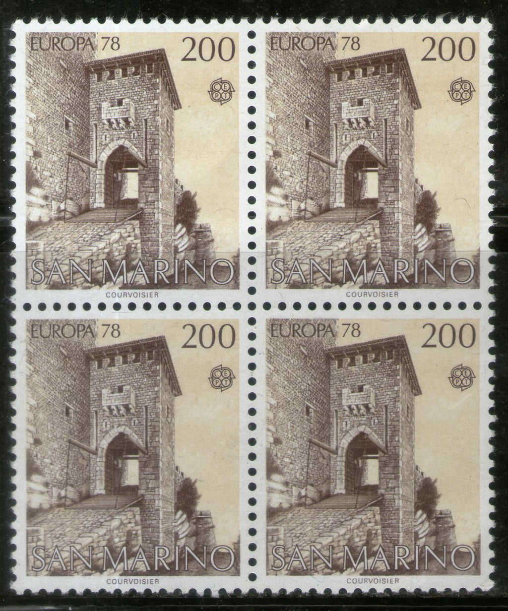 San Marino 1978 Ripa Gate Architecture Sc 923 BLK/4 MNH # 1167