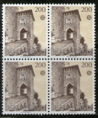 San Marino 1978 Ripa Gate Architecture Sc 923 BLK/4 MNH # 1167