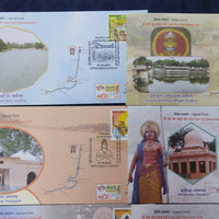 India 2022 Shri Ram Van Gaman Path Ramayana Hindu Mythology Set of 14 Special Covers # 18022