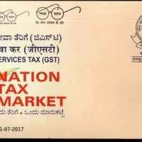 India 2017 Nation Tax Market Goods & Sevices Tax GST Special Cover # 18193