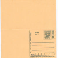 India 2010 50p+50p Mahatma Gandhi REPLY Post Card with Philately Advt. Mint # 19021