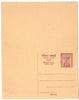 India 1974 15p+15p Ashokan REPLY Post Card Mint # 19172