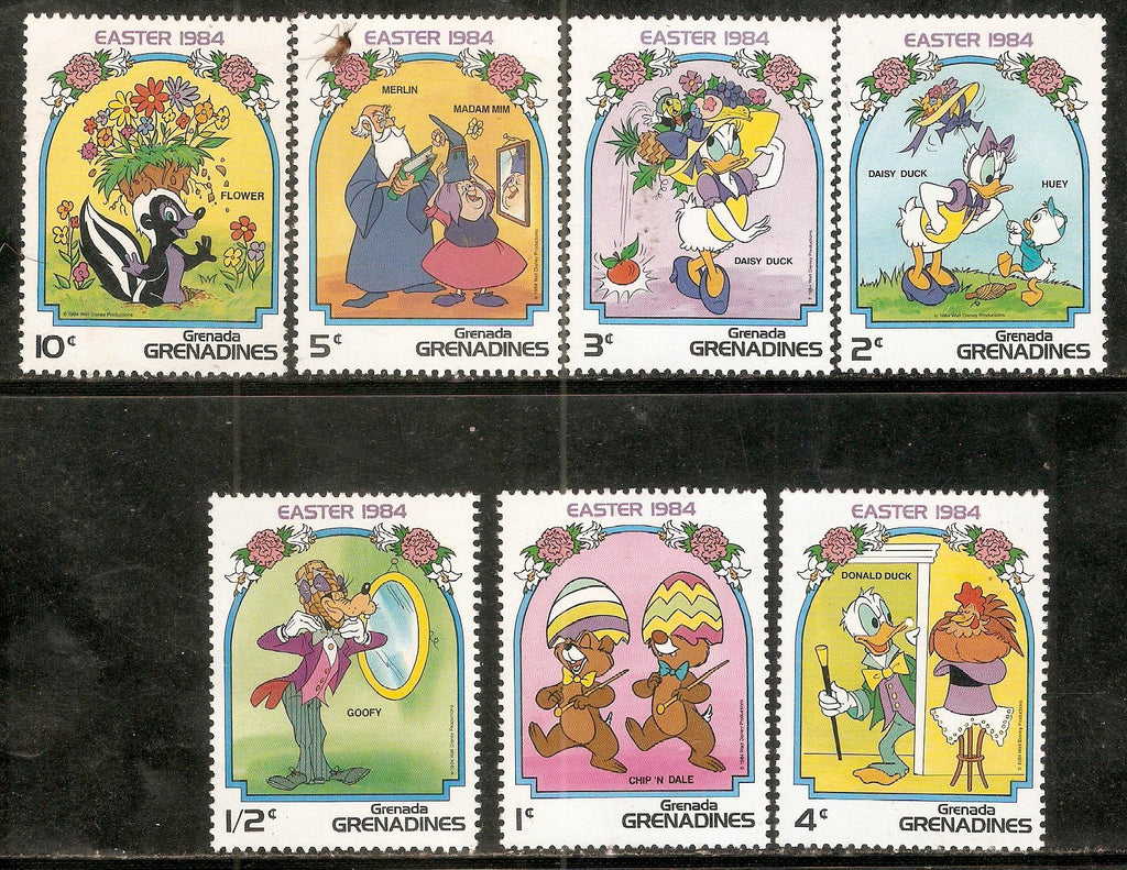  Grenada Grenadines Walt Disney Animation Cartoon Film Mickey Mouse Donald Duck 7v MNH # 201