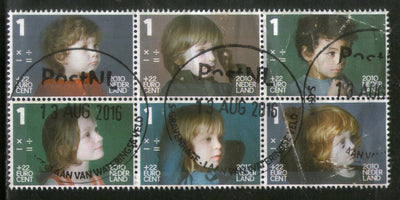 Netherlands 2010 6 diff. For The Children’s Used Stamp # 2411