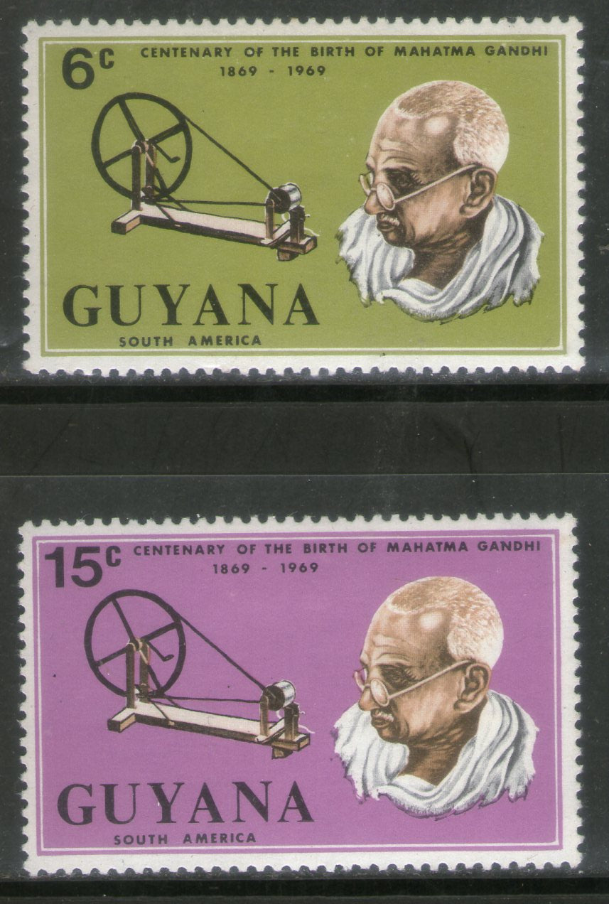 Guyana 1969 Mahatma Gandhi of India 2v MH # 280