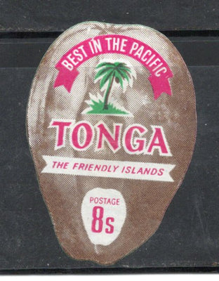 Tonga 1972 8s Fruit Coconut Odd Shaped Die Cut # 280