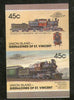 St. Vincent Gr. Union 1987 Atlantic1027 USA Locomotive Transport Sc 30 Imperf MNH # 3122