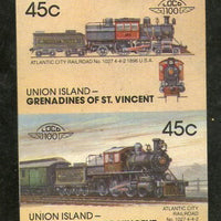 St. Vincent Gr. Union 1987 Atlantic1027 USA Locomotive Transport Sc 30 Imperf MNH # 3122