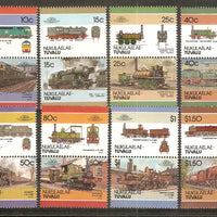 Tuvalu - Nukulaelae 1985 Locomotive Railway Train 16v MNH # 3123