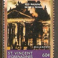 St. Vincent 1999 Millennium - Reichstag Burned in Germany in1933 Sc 2741f MNH # 3127