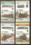 Tuvalu - Nui 1985 Locomotives Railway Transport 8v MNH # 3189