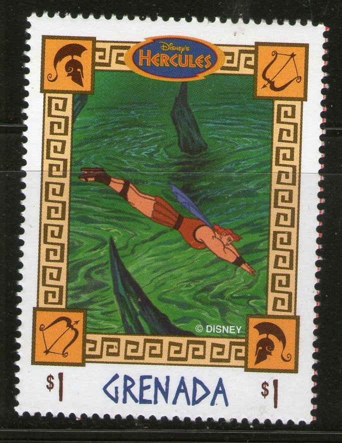 Grenada 1997 Disney´s Hercules - Triumphant Cartoon Animation Film MNH # 3215