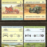 Gr. of St. Vincent 1985 Motor Cars Automobile Transport 8v MNH # 3309