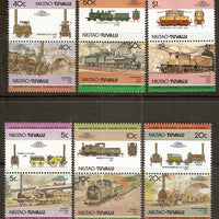 Tuvalu - Niutao 1985 Locomotive Railway Train 12v MNH # 3387