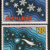 San Marino 1978 Christmas Star Sc 942-43 MNH # 359