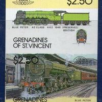 St. Vincent Gr. 1984 Blue Peter A2 Class Locomotive Transport Sc 342 Imperf MNH # 3823