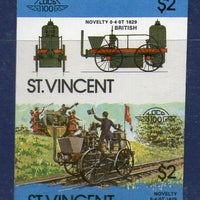 St. Vincent 1984 Novelity British Locomotive Transport Sc 753 Imperf Pair MNH # 3825