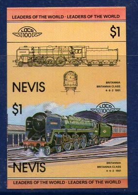 Nevis 1987 Britannia Class 1951 Locomotive Railway Transport Sc 208 Imperf MNH # 3827