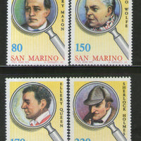 San Marino 1979 Fictional Detectives Sc 950-53 MNH # 391