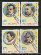 San Marino 1979 Fictional Detectives Sc 950-53 MNH # 391