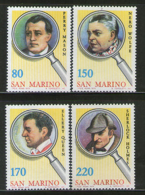 San Marino 1979 Fictional Detectives Sc 950-53 MNH # 391