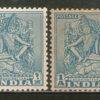 India 1949 1An Bodhisattva Die - I & II 1st Definitive Series Phila-D4 MNH # 404