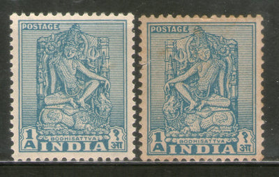 India 1949 1An Bodhisattva Die - I & II 1st Definitive Series Phila-D4 MNH # 404