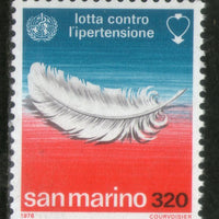 San Marino 1978 Fight against Hypertension WHO Health Sc 926 MNH # 509