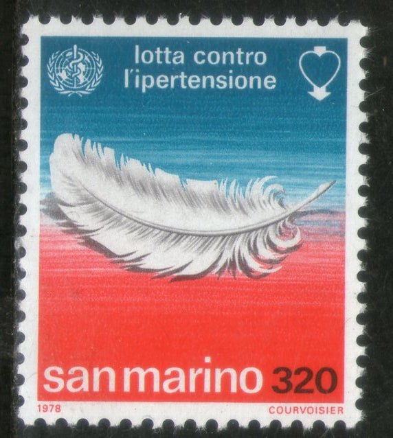 San Marino 1978 Fight against Hypertension WHO Health Sc 926 MNH # 509