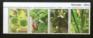 Nepal 2022 Medicinal Plant Health 4v Setenant MNH # 5209