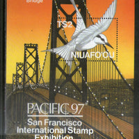 Niuafo'ou 1997 Int’al Stamp Exhibition Bridge Birds M/s MNH # 5946