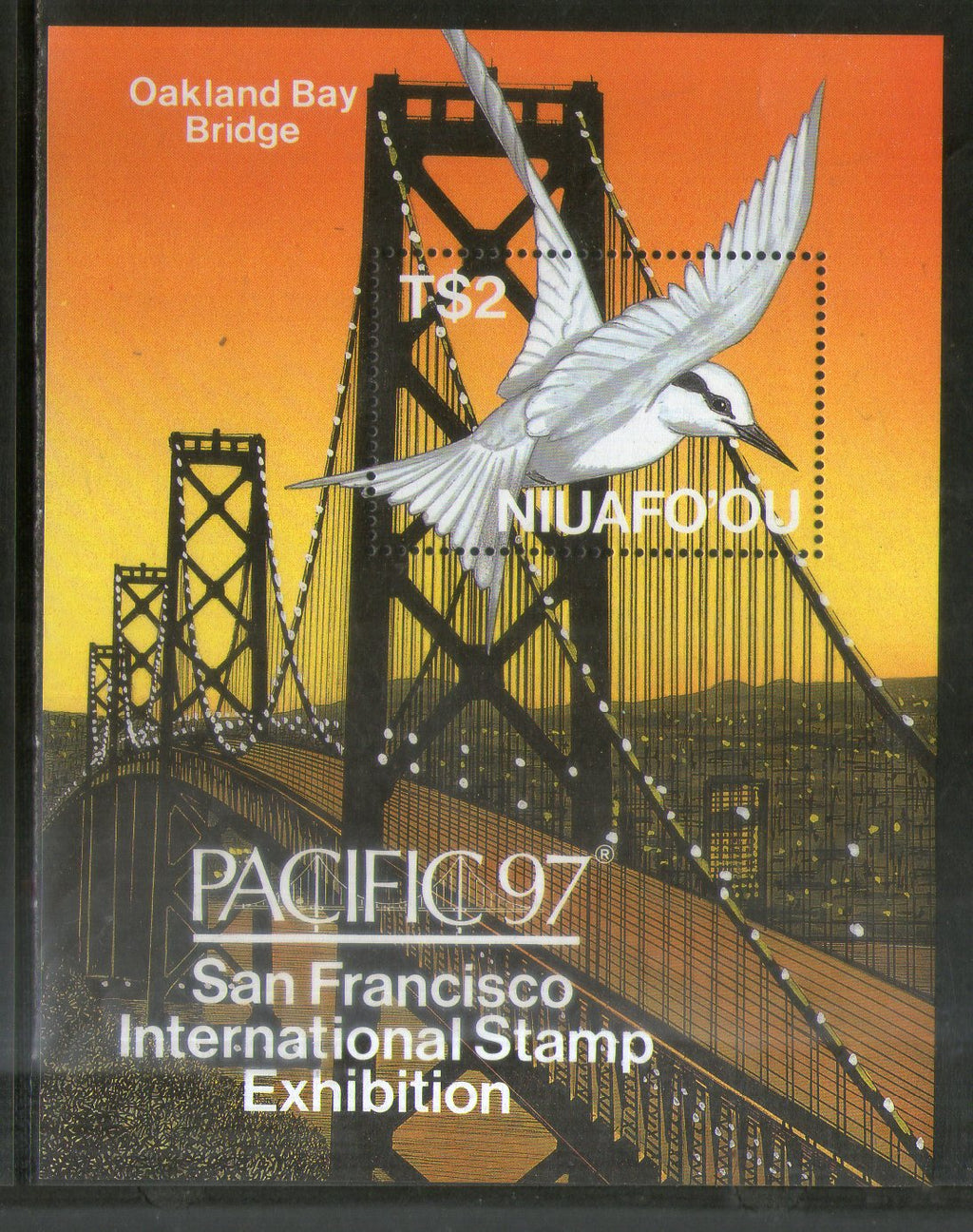 Niuafo'ou 1997 Int’al Stamp Exhibition Bridge Birds M/s MNH # 5946