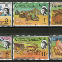 Cayman Islands 1974 QE II Seashell Fish Pistol Gems 6v MNH # 653