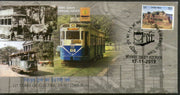 India 2019 Electric & Horse Tram Locomotive Transport Kolkata Special Cover # 6610