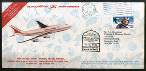 USA 1993 New York  to Delhi Boeing 747-400 Arrival Air-India First  Flight Cover # 6754