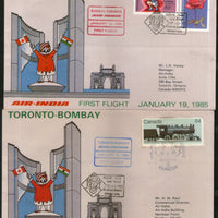 India 1985 Bombay to Toronto Air-India First  Flight Cover # 7143