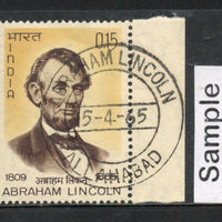 India 1965 Abraham Lincoln Phila-415 First Day Cancelled Stamp # 723