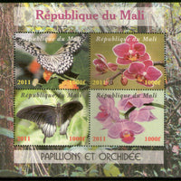 Mali 2011 Butterflies Papillion’s & Orchid Flowers Insect M/s MNH # 7516