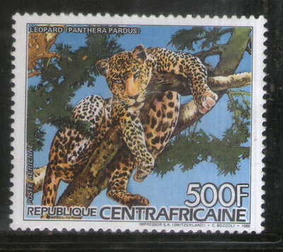 Central African Republic 1988 Jaguar Leopard Wildlife Animals 1v MNH # 76