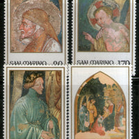 San Marino 1979 Christmas Paintings Holy Family Sc 972,74 MNH # 82