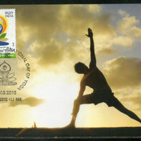 India 2015 International Day of Yoga Health Fitness Max Card # 8302