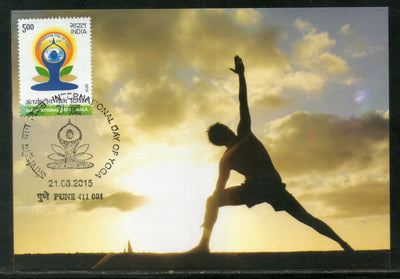 India 2015 International Day of Yoga Health Fitness Max Card # 8302