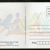 India 2015 International Day of Yoga Health Fitness Max Card # 8302