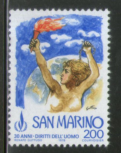 San Marino 1978 Universal Declaration of Human Rights Woman Torch Sc 944 MNH # 914