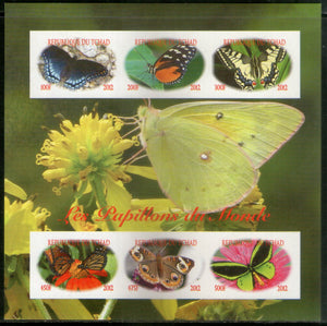 Chad 2012 Butterflies Papillion’s Insect IMPERF M/s MNH # 9172