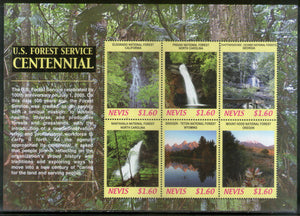 Nevis 2005 Waterfalls National Forest Environment Sheetlet MNH # 9245