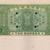 India Fiscal Rs.10 Ashokan Stamp Paper Court Fee Revenue WMK-17 Good Used # SP10